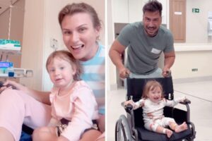 Karoline Kleine e Julio Rocha com a filha Sarah