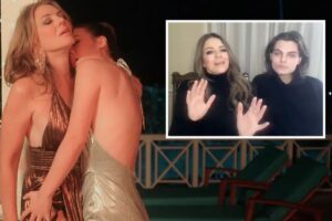 Elizabeth Hurley em cena de novo filme dirigido pelo filho