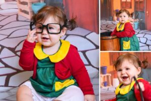 Lua vestida de Chiquinha, do seriado Chaves