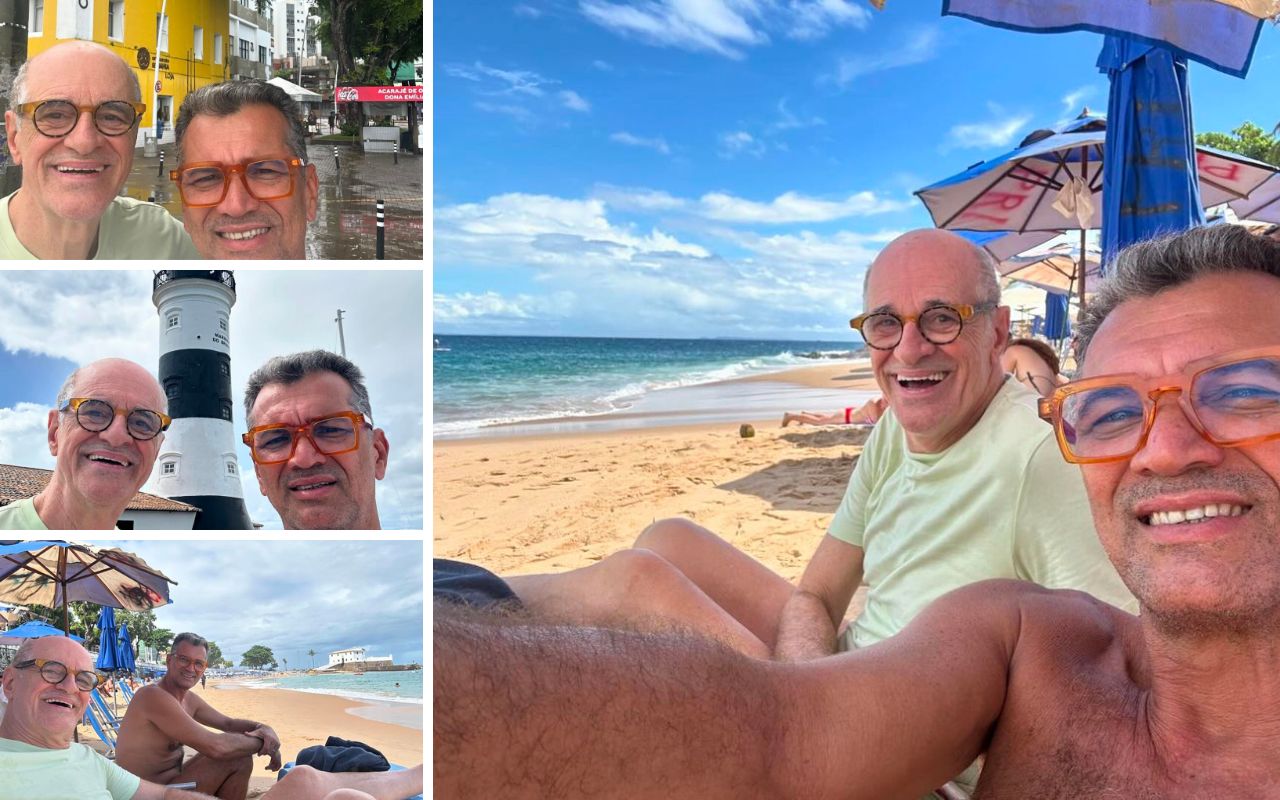 Marcos Caruso e Marcos Paivacurtem férias em Salvador – Foto: Reprodução Instagram