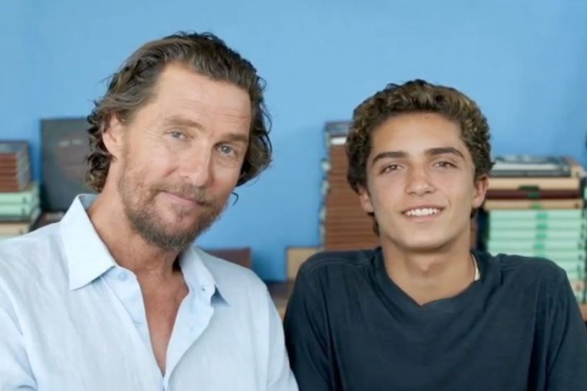 Matthew McConaughey e o filho mais velho, Levi.