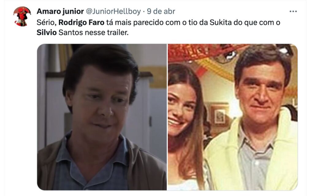 Rodrigo Faro vira meme por caracterização como Silvio Santos – Foto: Reprodução