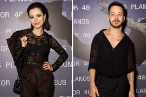 Sandy e Junior Lima de preto