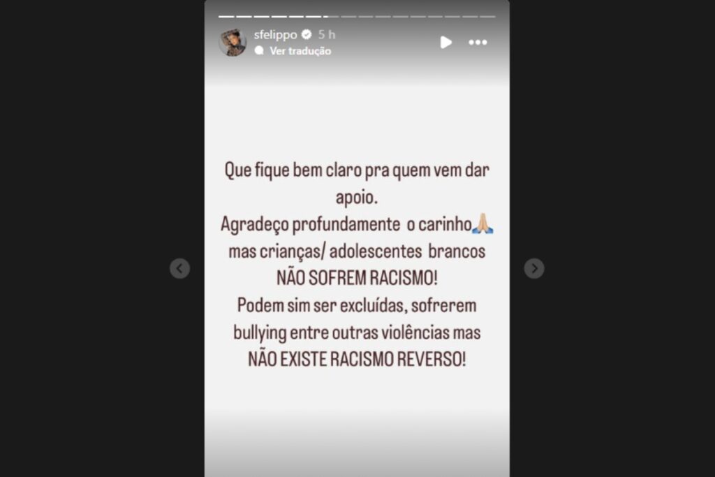 Samara Felippo faz alerta aos fãs em stories do Instagram