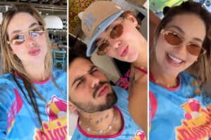 Virginia e Zé Felipe de abadá