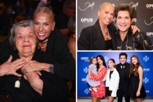 Adriane Galisteu com a mãe Dona Ema e Daniel