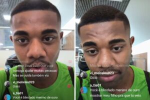 Davi Brito no aeroporto