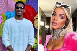 fotomontagem de paulo andré e brunna gonçalves