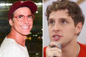 fotomontagem de retratos de reynaldo gianecchini e diego martins