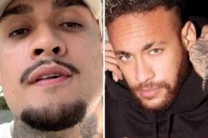 fotomontagem de rostos de mc binn e neymr