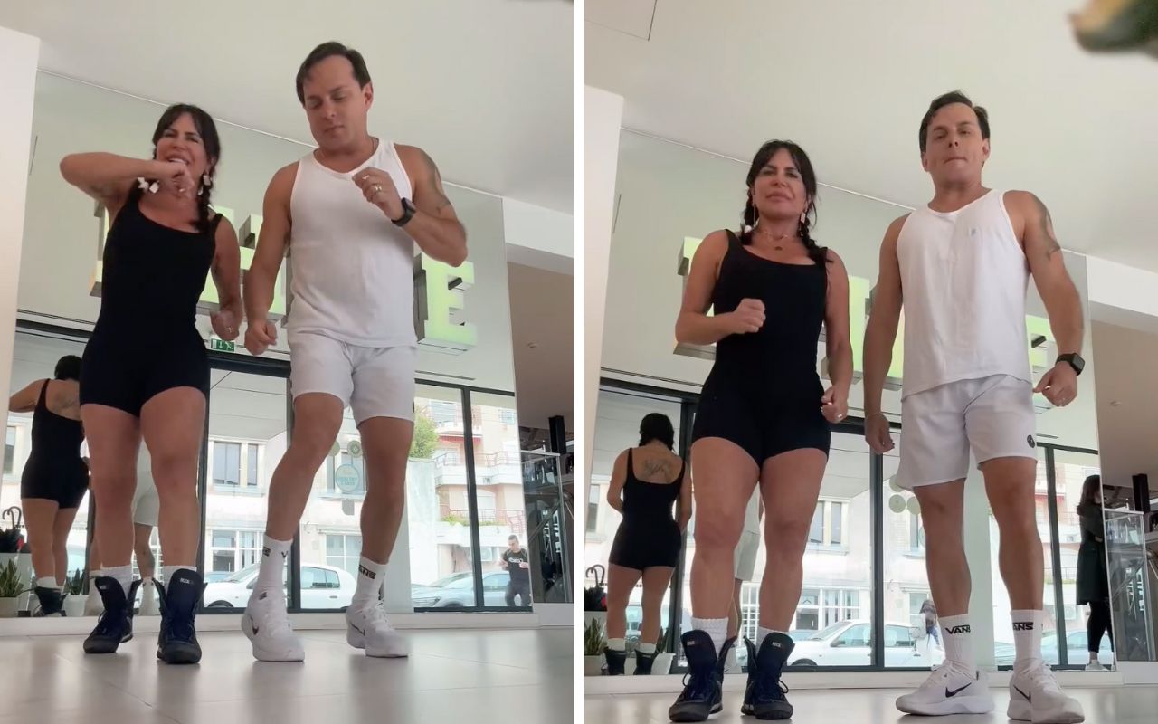 Gretchen dança com o marido – Foto: reprodução Instagram