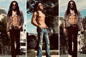 Lenny Kravitz sem camisa