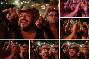 Luis Lobianco na grade do show de Madonna