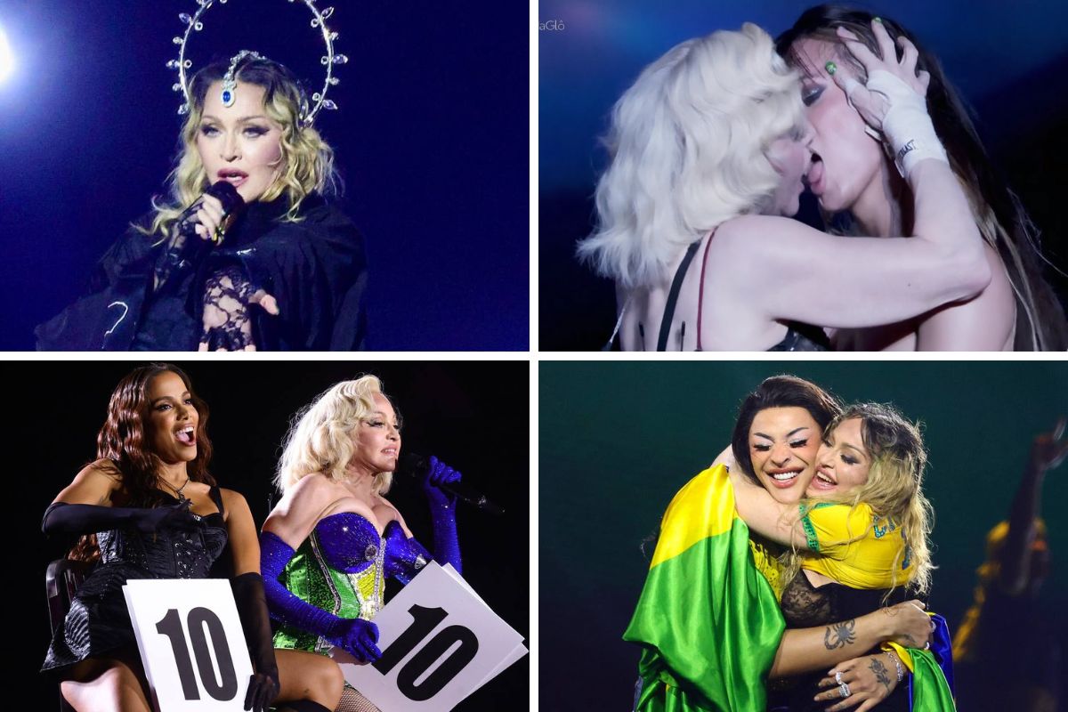 Show de Madonna teve Pabllo Vittar, Anitta, beijo no palco e muito mais