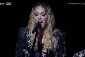 Madonna durante show em Copacabana, no Rio