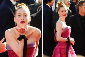 Marina Ruy Barbosa com look rosa em Cannes