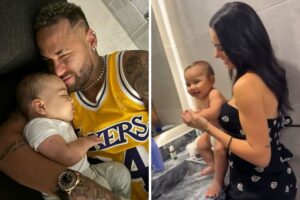 Neymar brincou com Bruna Biancardi e Mavie
