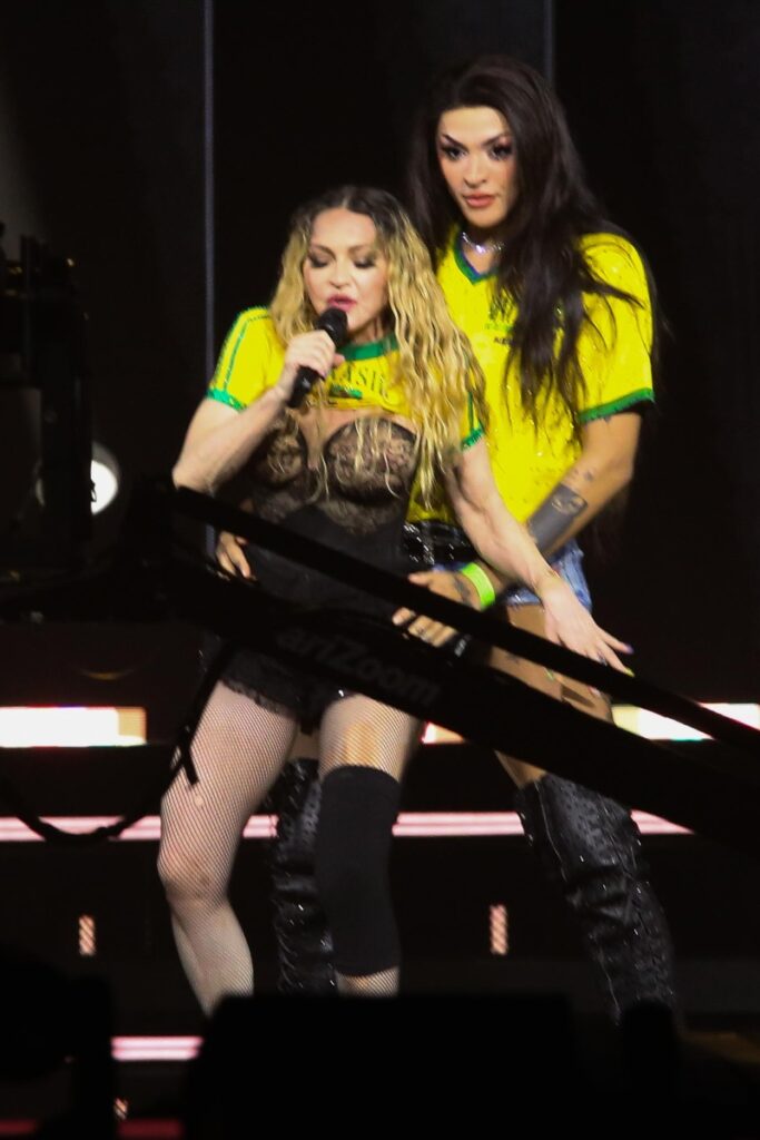 Madonna e Pabllo Vittar ensaiando pro show 