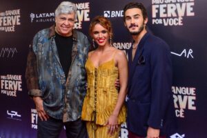 Sidney Magal com elenco do filme