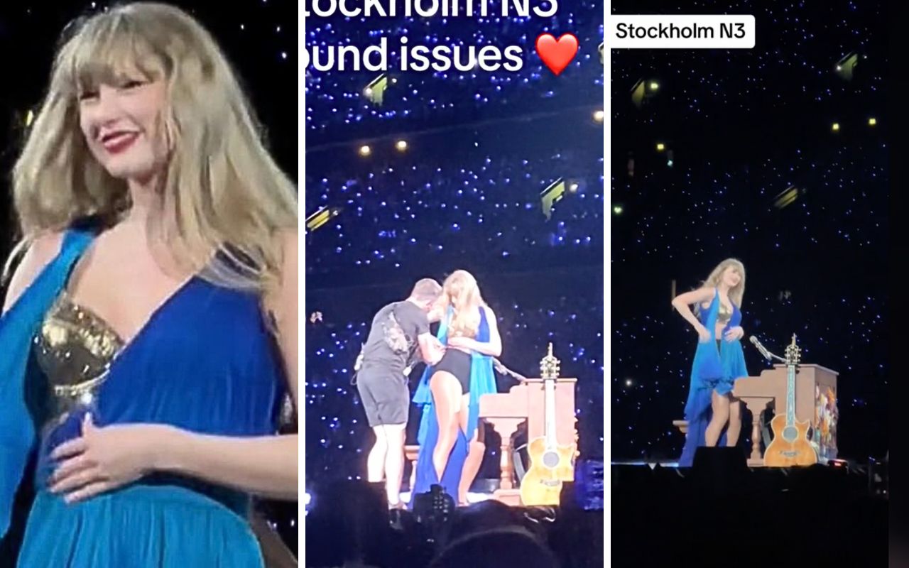 Vestido de Taylor Swift abre no palco durante passagem da ‘Eras Tour’ pela Suécia