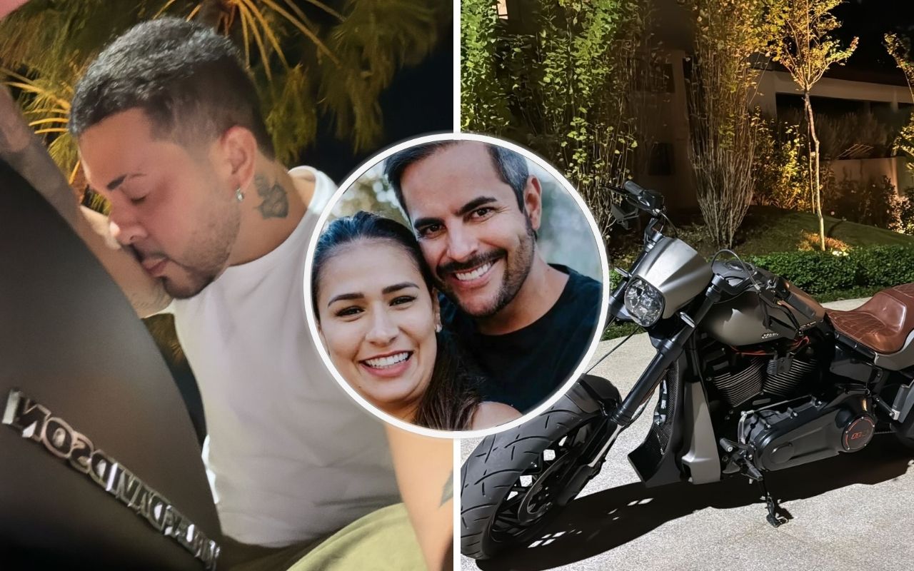 Carlinhos Maia ganha moto Harley Davidson de Simone Mendes e Kaká Diniz