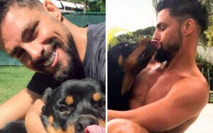 Cauã Reymond e seu cão Romeu