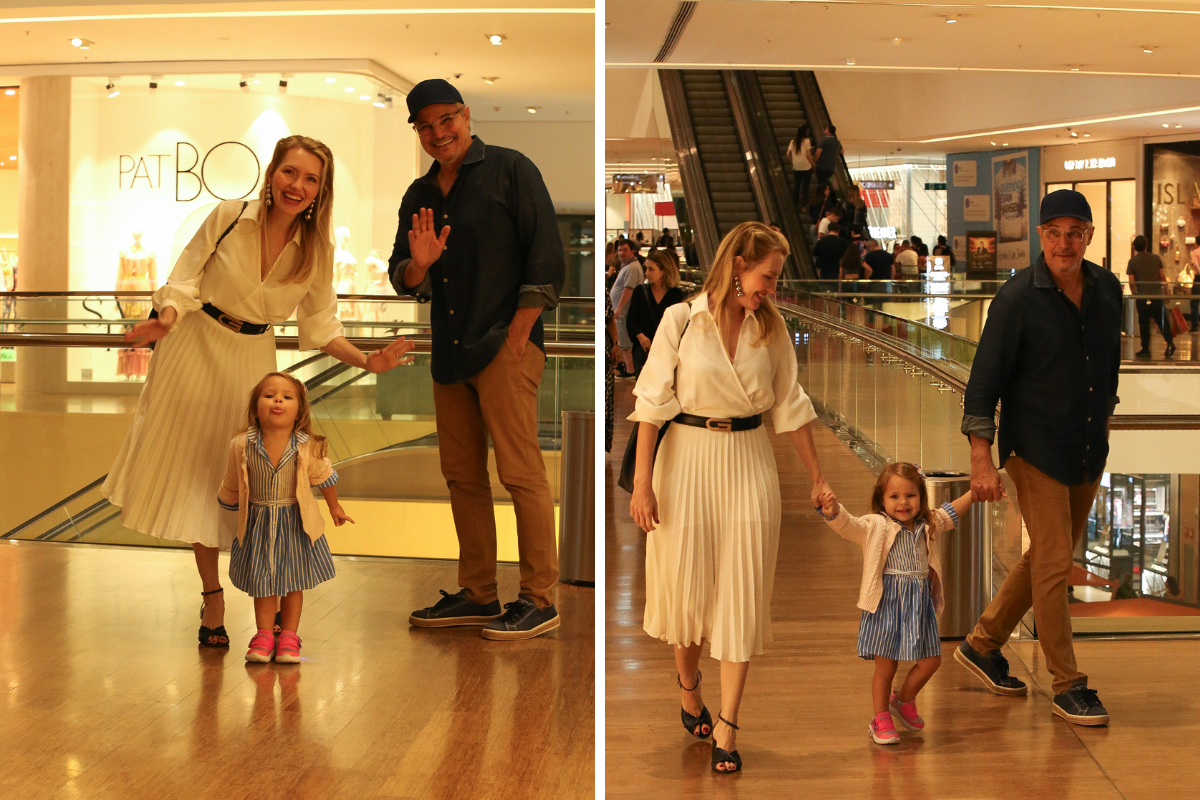 Edson Celulari e família no shopping