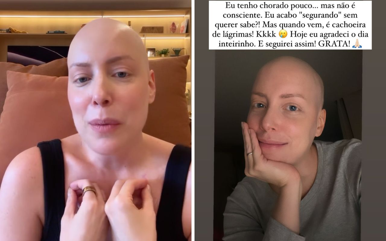 Fabiana Justus chora de alívio por recuperação com tratamento contra câncer