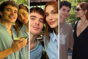 Fotomontagem de Sasha Meneghel e João Lucas no Japão