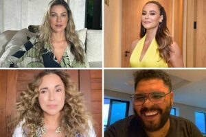 fotomontagem de luana piovani, paolla oliveira, daniela mercury e paulo vieira