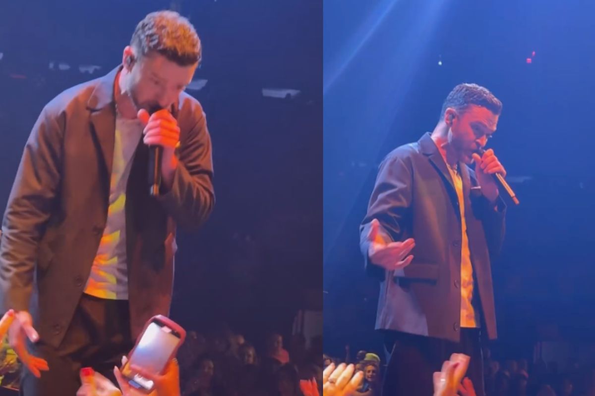 Justin Timberlake no palco do Madison Square Garden