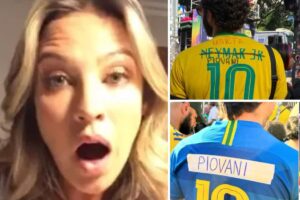 Luana Piovani, camisa da seleção com nome dela