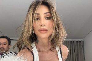 Maya Massafera nos bastidores da Vogue