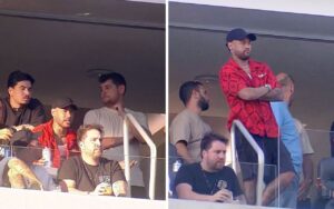 Neymar assiste jogo Brasil x Costa Rica