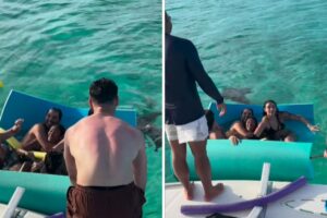 Xanddy e família com tubarão