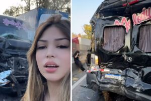 Melody sofre acidente a caminho de show