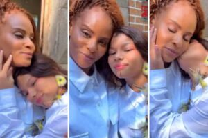 Aline Wirley e a filha indígena, Fátima