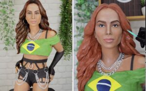 Anitta vira bolo: Confeiteiro cria réplica impressionante da cantora