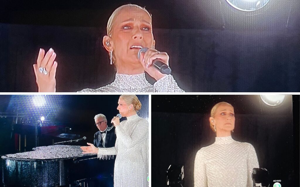 Céline Dion na abertura dos Jogos Olímpicos de Paris 2024