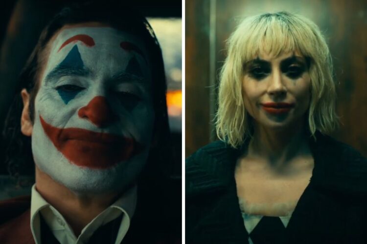 Coringa e Lady Gaga como Arlequina