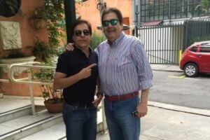 Faustão e Tom Cavalcante em reencontro