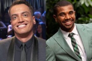 fotomontagem de leo dias e davi brito de terno