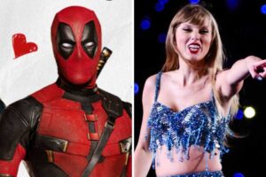 fotomontagem de deadpool e taylor wift