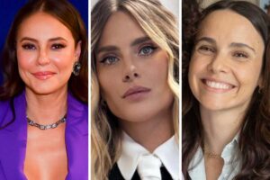 fotomontagem de paolla oliveira, carolina dieckmann e débora falabella