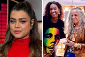 fotomontagem de preta gil e iza com maria bethânia