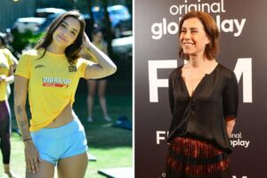 fotomontagem de vanesa lopes e fernanda torres