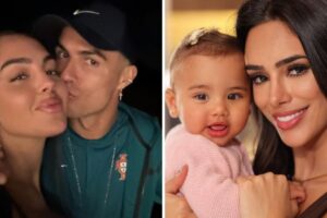 Georgina Rodriguez com Cristiano Ronaldo e Bruna Biancardi com Mavie