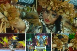 Isabelle na última apresentação em Parintins