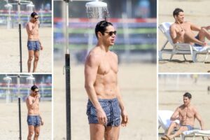 José Loreto na praia de Copacabana