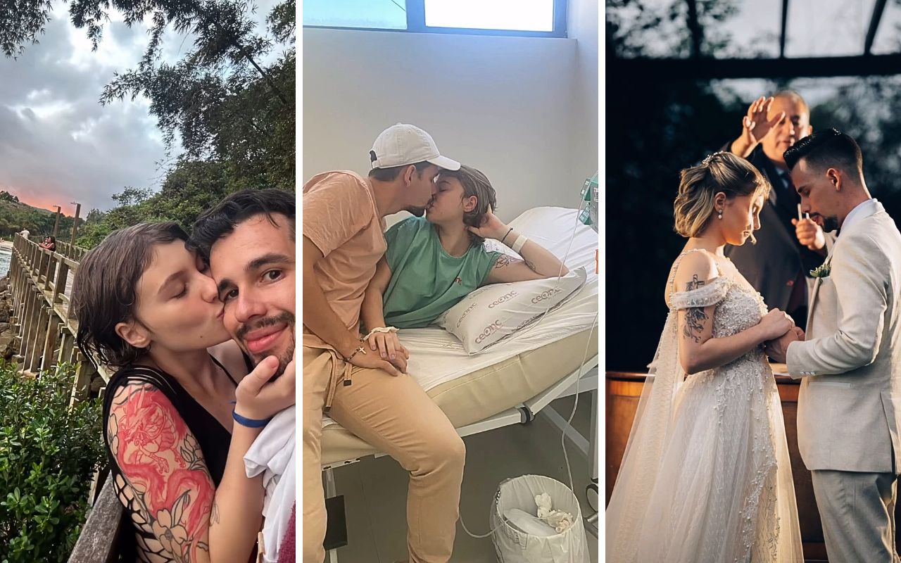 Lucas Borbas celebra 3 meses de casamento com Isabel Veloso, jovem com câncer terminal